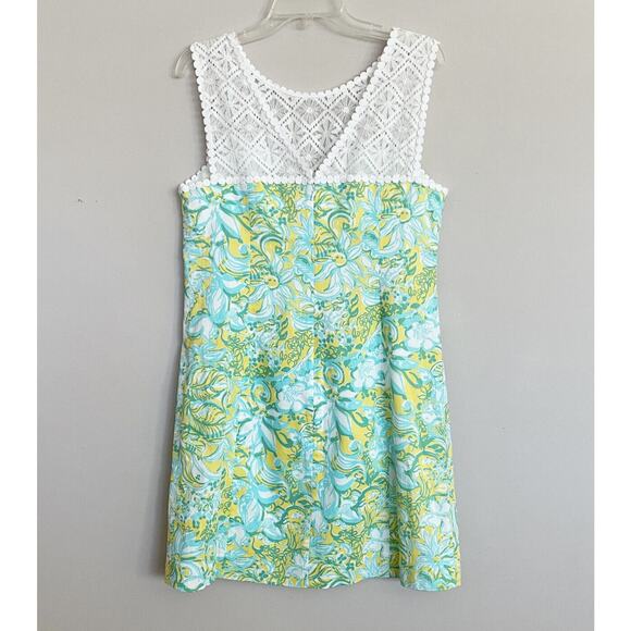 Lilly Pulitzer Sofia Dandelion Yellow Beach Gypsies Lace Shift Dress 12 - Picture 7 of 11